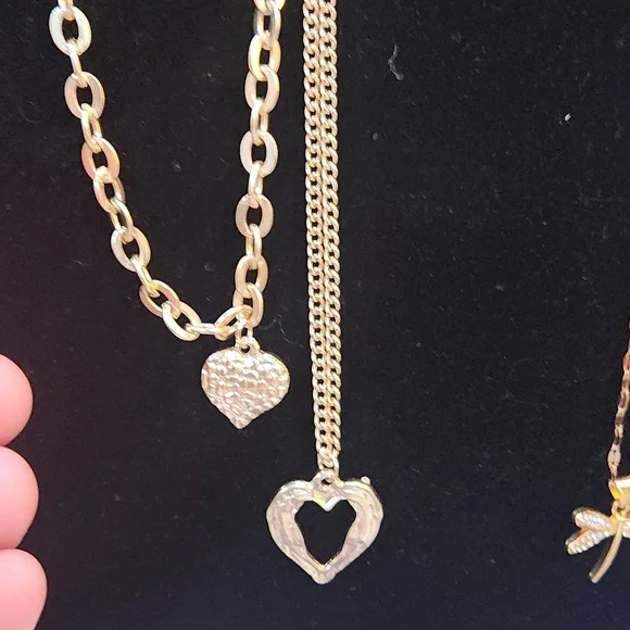 Double heart Neckless set. - Picture 1 of 4